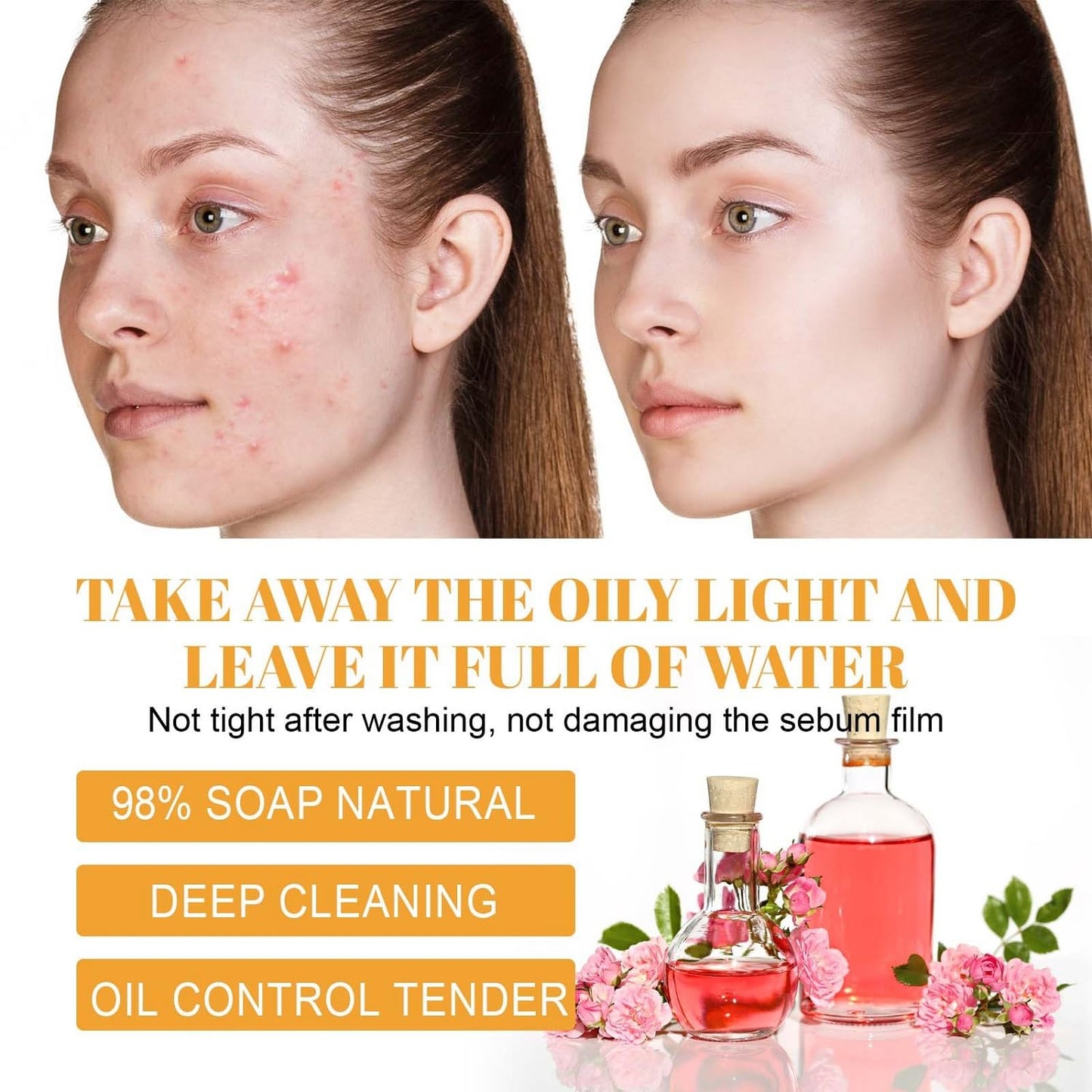 Revitalize Your Skin with 2Pcs Turmeric Facial Cleanser - Deep Cleansing Foaming Face Wash for a Radiant Glow (100Ml)