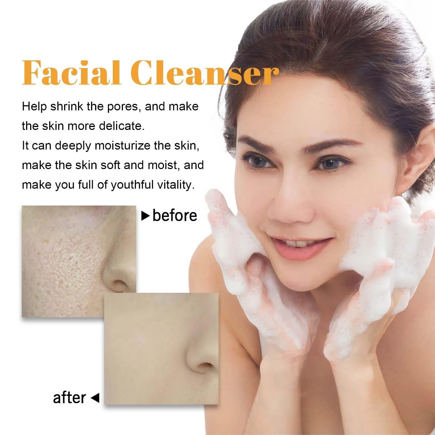 Revitalize Your Skin with 2Pcs Turmeric Facial Cleanser - Deep Cleansing Foaming Face Wash for a Radiant Glow (100Ml)