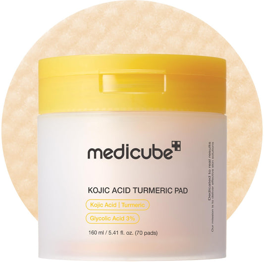 Medicube Kojic Acid Turmeric Clarifying Toner Pads for Troubled Skin